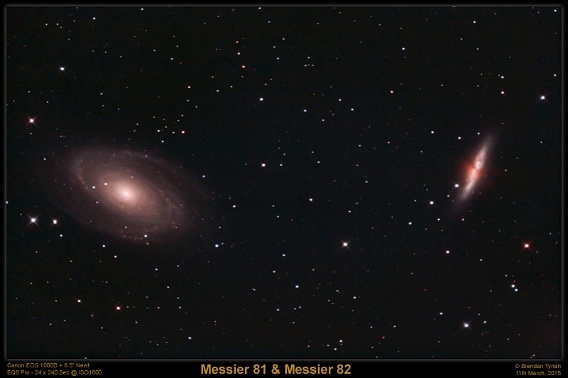 M81 - Bodes Galaxy and M82 - The Cigar Galaxy