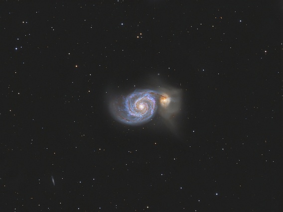 Image19 M51 - The Whirlpool Galaxy (34x 300s RGB)