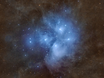 M45 - The Pleiades (25x 360s RGB) : Nebula