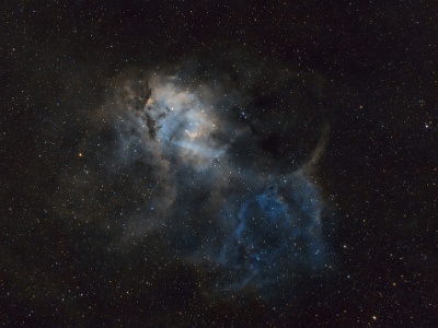 Sh2-132 - The Lion Nebula (10x 360s SHO) : Nebula