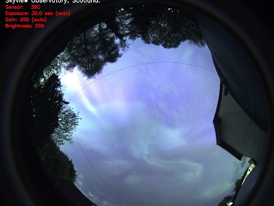 AllSky Camera Aurora Image - 10th May, 2024 : Noctilucent Clouds