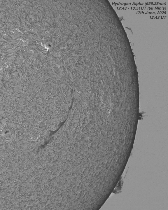 17th June 2025 - Western Limb 720px 17th June, 2025