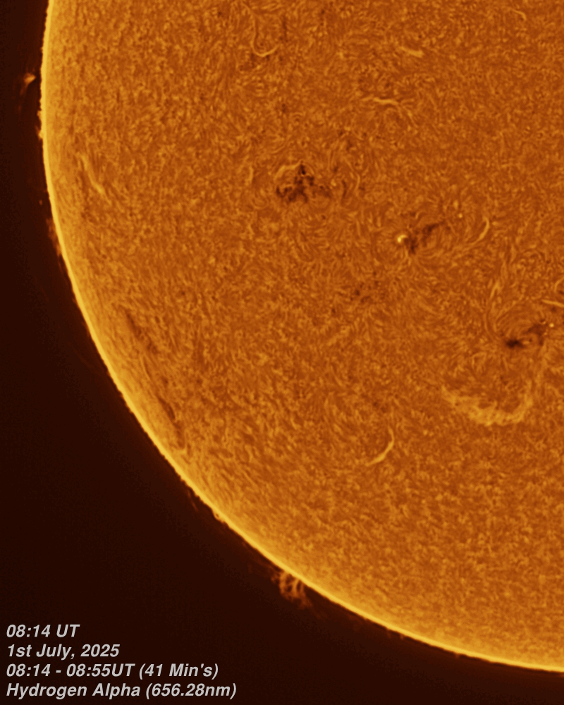 1st July 2025 - South East Limb Animation - 1st July, 2025
