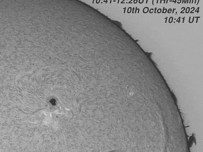 Solar Animation - 10:41-12:26UT - 10th October 2024 : Solar