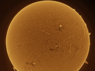 Solar animation - Ha and White Light, 10th October, 2024 : Solar