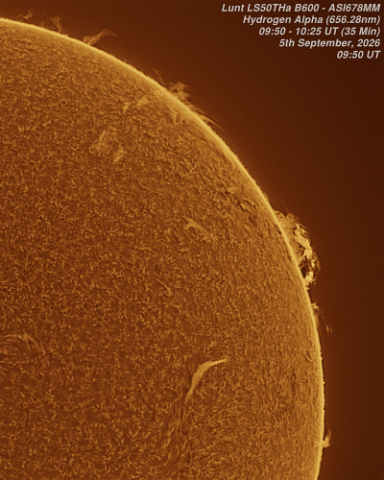 5th September 2026 5th September, 2026 - Sun in Ha (Inverted)