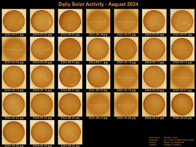 Daily Solar Activity - August, 2024 : Solar