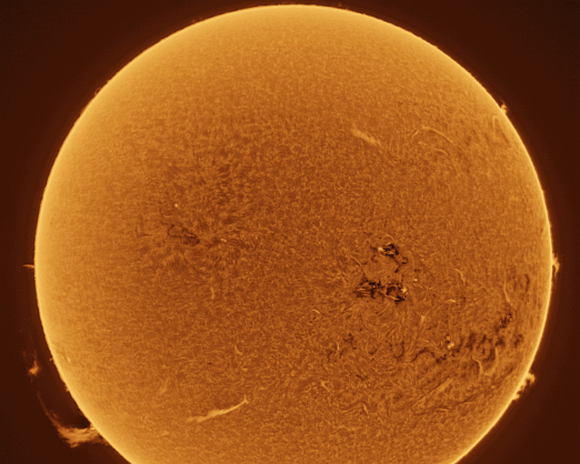 Sun-3rd July 2024 Solar animation - Ha and White Light, 3rd July, 2024
